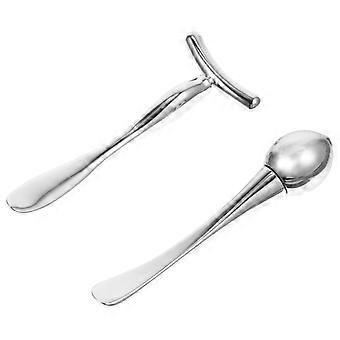 Facial Cream Applicator 2Pcs Eye Massage Roller for Reducing Shadows