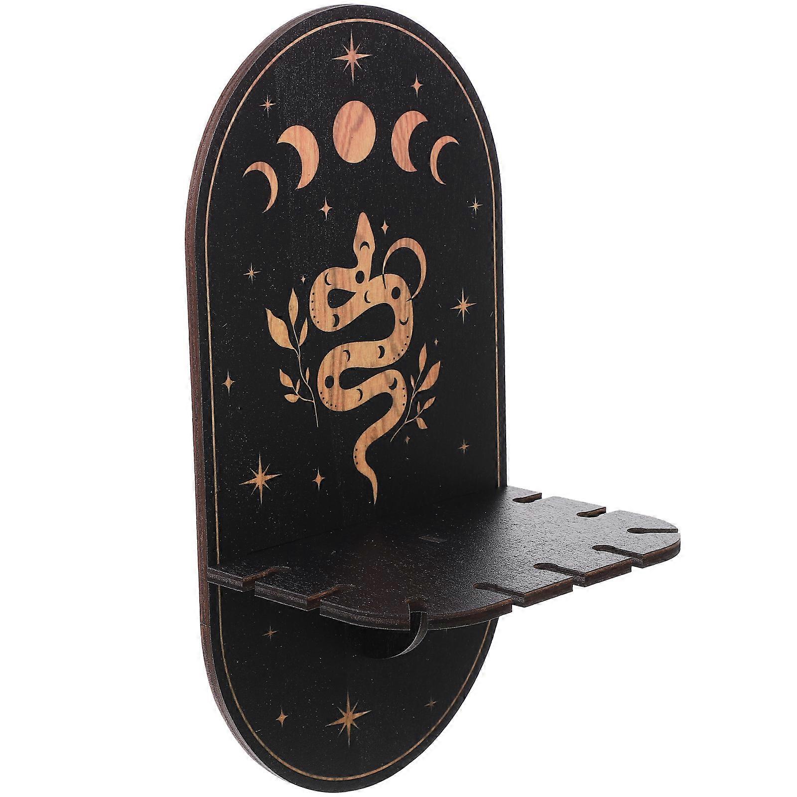 Decorative Crystal Display Shelf Wooden Wall Shelf for Storage 2Pcs