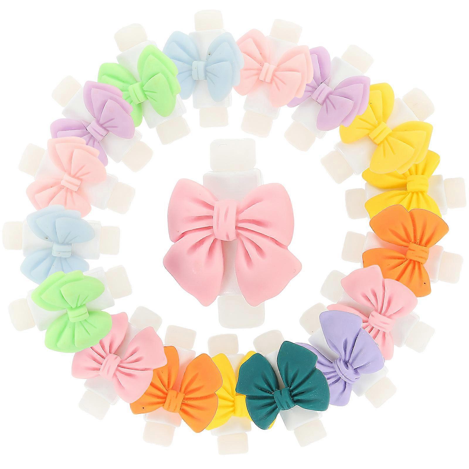Assorted Color Bowknot Cable Protector for Data Charging 50Pairs Cable Savers