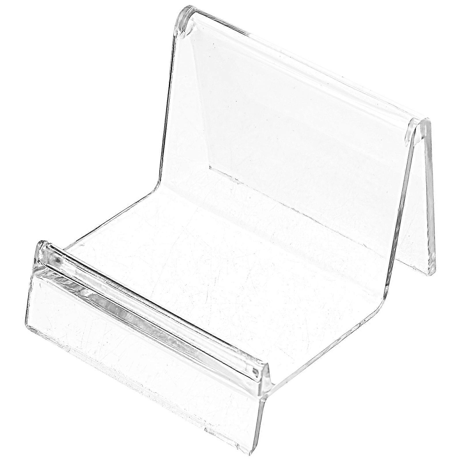 Plastic Wallet Display Rack for Storage with 25Pcs Transparent Stand