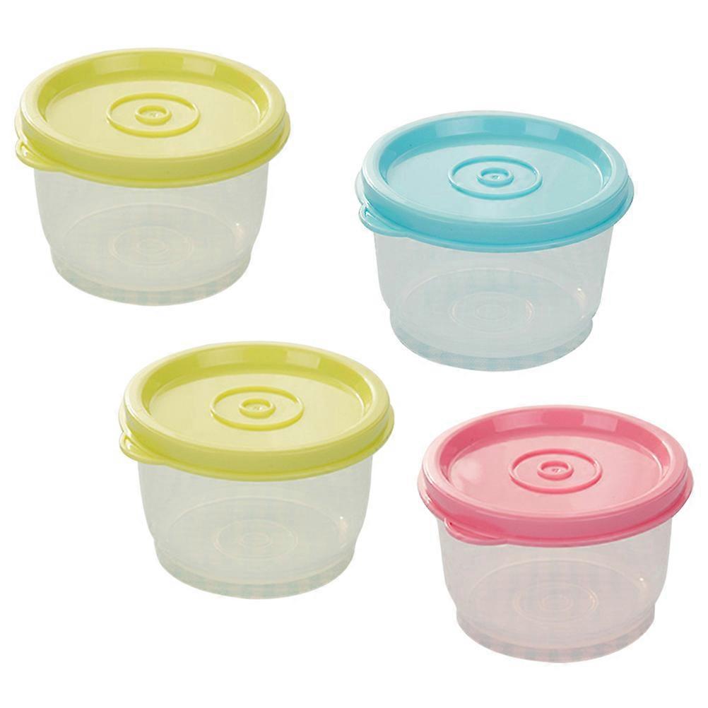 Plastic Crisper Small Food Containers for Kitchen Use 4Pcs with Lids