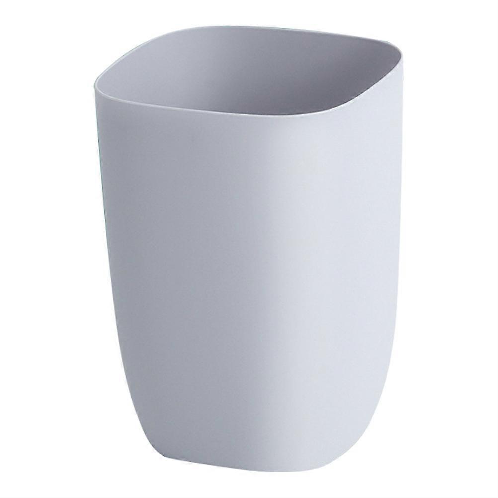 Trash Basket Waste Basket for Home Grey PP Garbage Bin