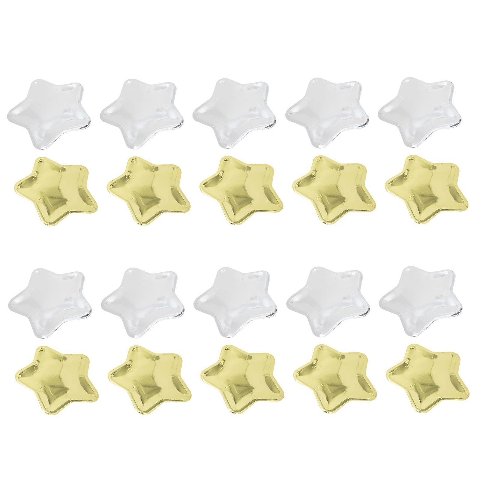 Five-Pointed Star Paper Plates Multi-Function Dinner Plates for Home Use 20Pcs