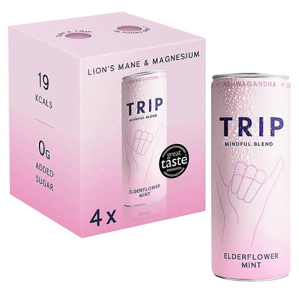 Trip Drink Ltd Elderflower Mint Mindful Blend Multipack 4 x 250ml