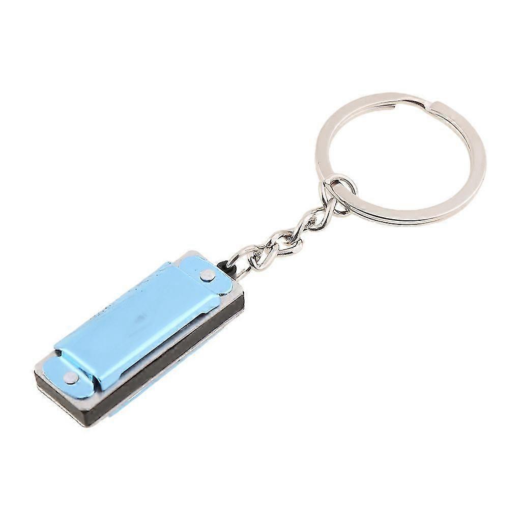 Mini Harmonica Keychain,special 8 Tone 4 Holes Harmonica Keychain Ring