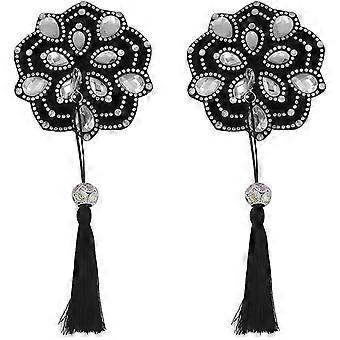 Glitzernde Strassblumen-Nippel-Pasties, wiederverwendbarer Kristall-Körperschmuck