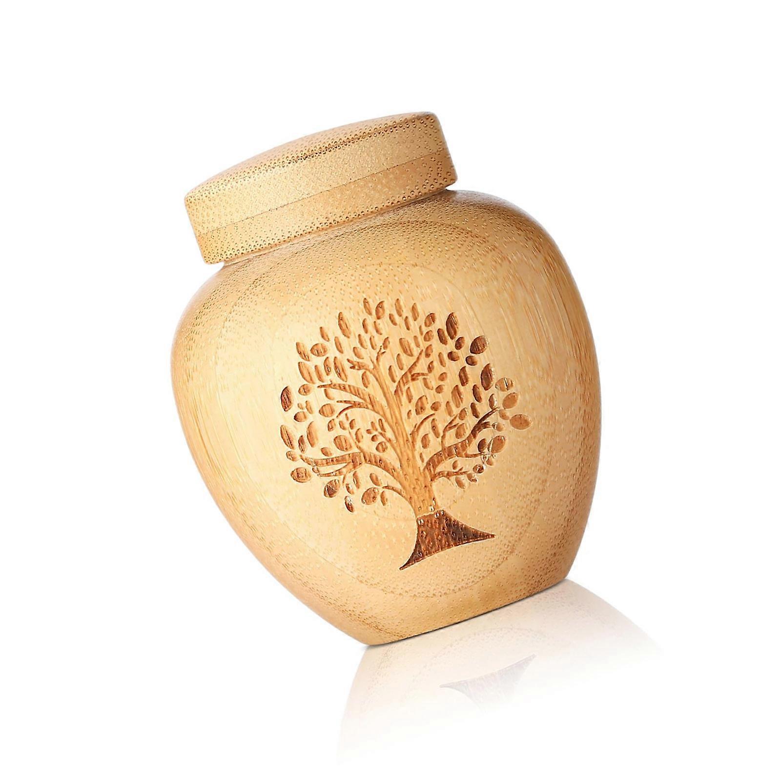 Urne funéraire simple en bois multicolore