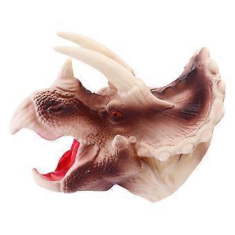 Dinosaur Hand Puppet Creative Animal Toy Hand Puppet Figure Glove 1Pcs Brown