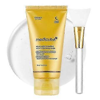 Maschera peel-off alla curcuma - con pennello, 75 ml, idratante, estratto di frutta, uso notturno_puer