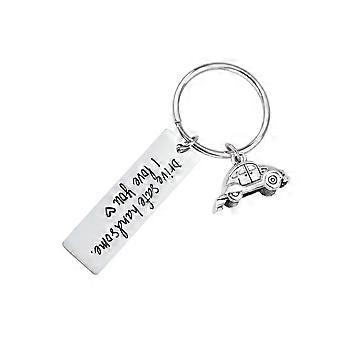 Keychain Pendant Bag Keyring Stylish Keychains Silver 4.5x1.3x0.2cm Key Decoration Men's Accessory 1Pcs