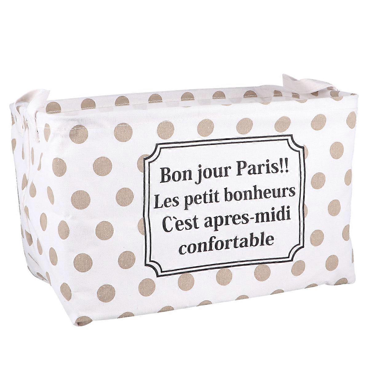 Storage Basket Coffee Alphabet Durable Canvas Box Multi-Function