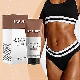 Creme auto-secante e bronzeador (castanho escuro) para o verão, refrescante e hidratante, para o corpo e a pele. Suave e hidratante.
