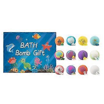Children's 12-Piece Bath Bomb Gift Set with Surprise Elements, Perfect for Easter Basket, Creates Lots of Bubbles