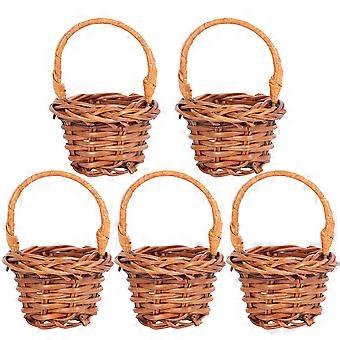 Cestos de vime multifuncionais para uso doméstico, cestos de flores para armazenamento, pacote com 10 unidades.