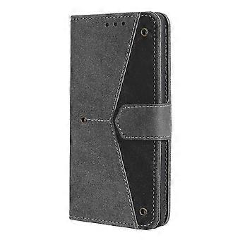 Xiaomi Redmi Note 9s/note 9 Pro/pro Max Case Retro Fashion Pu Leather Wallet Card Holder Flip Cover Coque Etui - Grey
