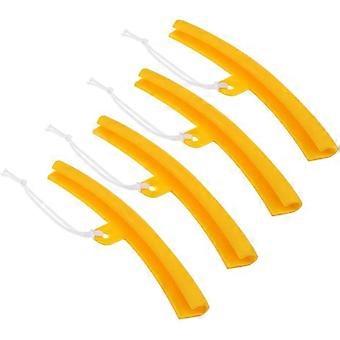 Wheel Rrim Protector Durable Rubber Alloy Wheel Protection Rim Edge Protection Motorcycle Car Bike Rim Protectors For Avoid Tire Wear-yellow4pcs