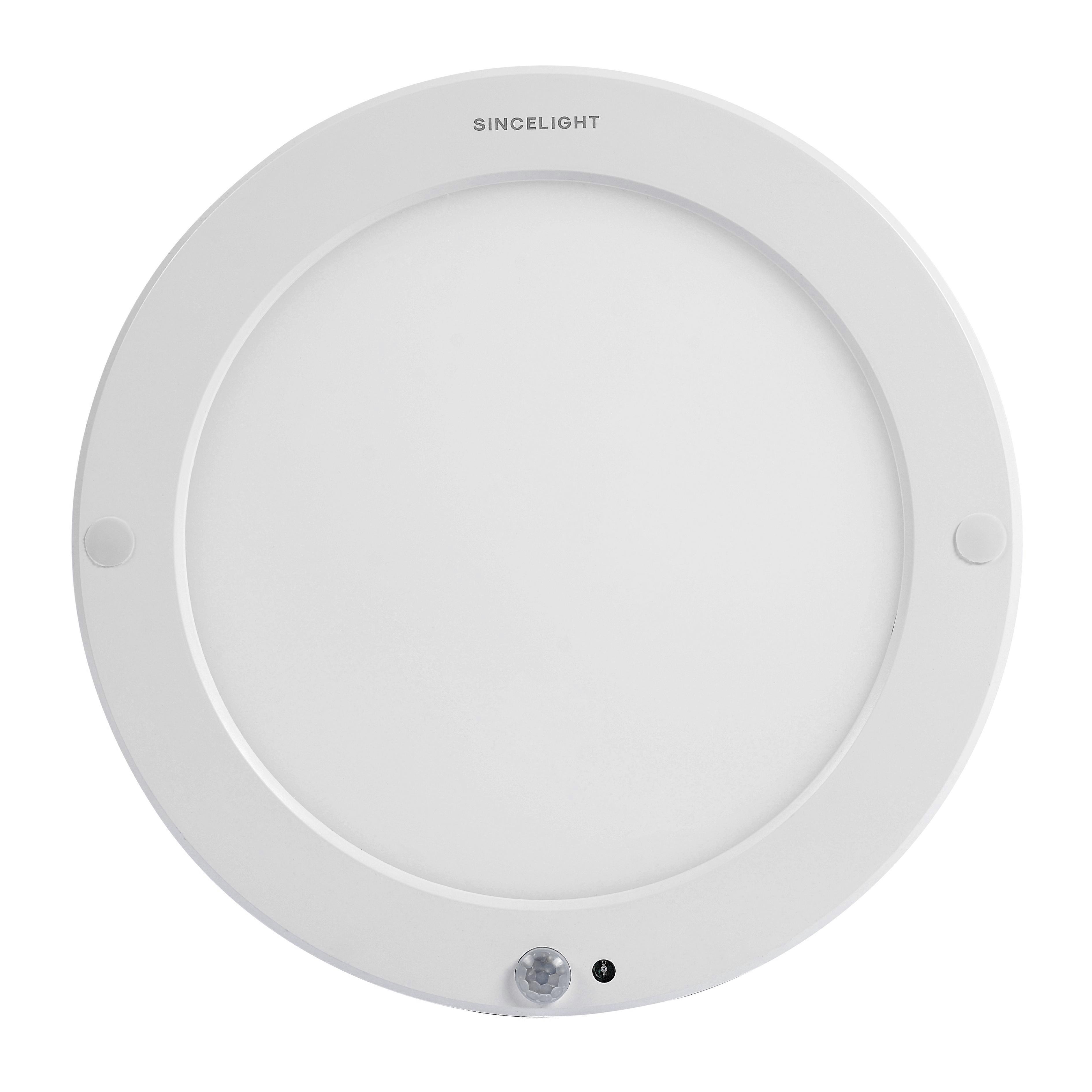 LED Motion Sensor Round Panel Ceiling Lamp Light Fixture with light Sensor and Motion Detector Dual Mode Switchable