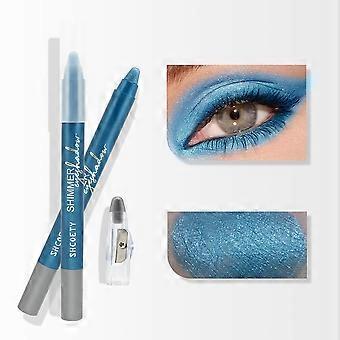 3.8g 10 Shades Pearlescent Eyeshadow Stick, Smudge-Proof Foam Tip Eye Liner & Under Eye Shadow Pencil