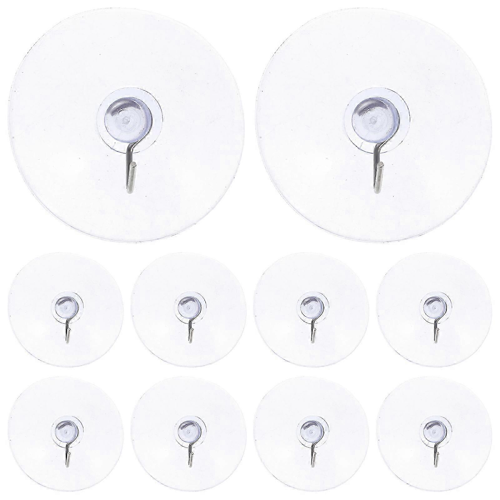 10pcs Hooks Multi-purpose Suction Cup Hooks Suction Hooks for Bathroom Kitchen
