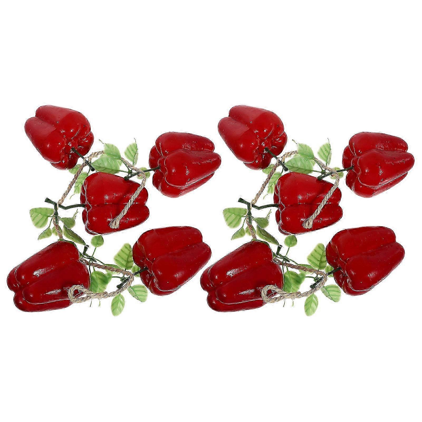 Hanging Red Pepper Simulated Vegetable String compatible with Decor 1Pcs Foam
