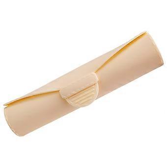 Light Yellow Silicone Travel Makeup Brush Holder, Easy Clean Organizer for Versatile Cosmetic Storage