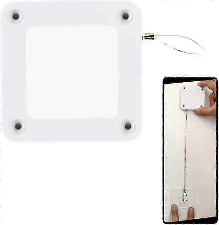 No-Punch Automatic Door Closer Auto Closing Function Fits Most Doors White