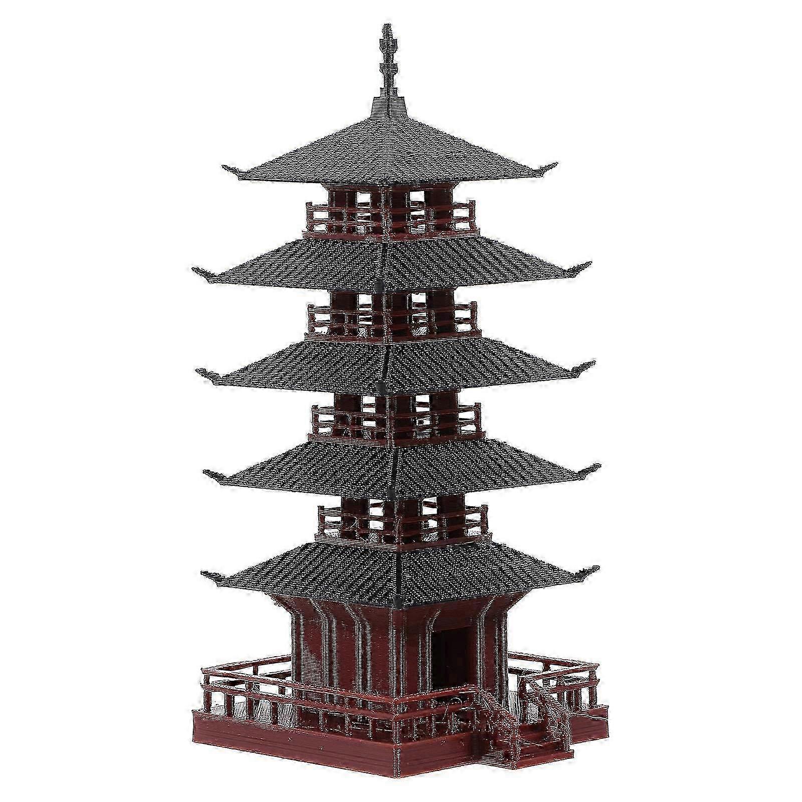 Miniature Tower Statue, PP Material Decorative Model compatible with Home Tabletop Decor, Assorted Colors