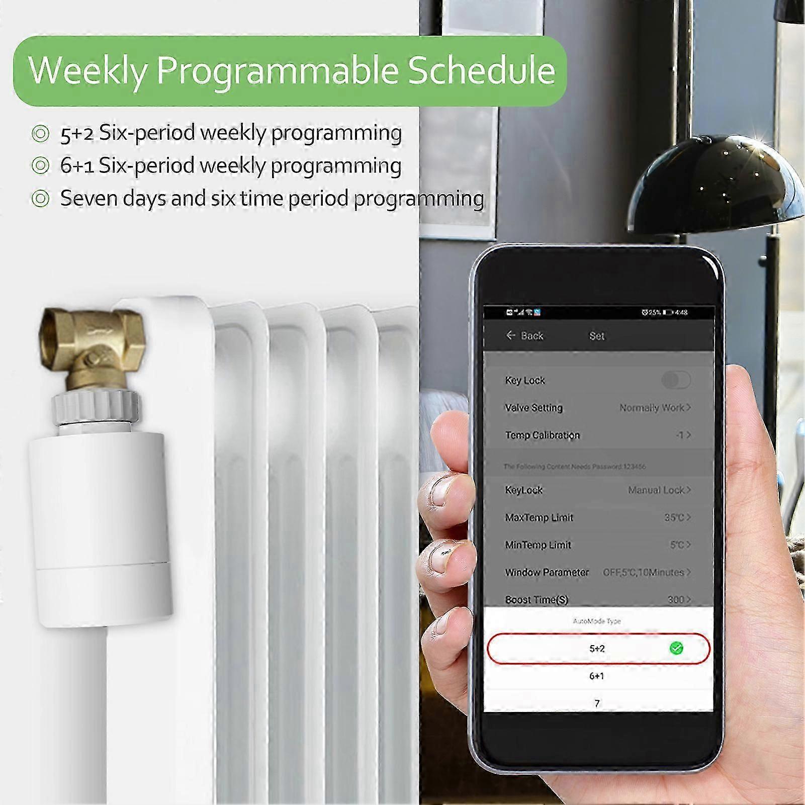 HY367RT ZigBee Touchable Display Temperature Controller Thermostatic Radiator Intelligent Home Household Temperature Controller Constant Radiator