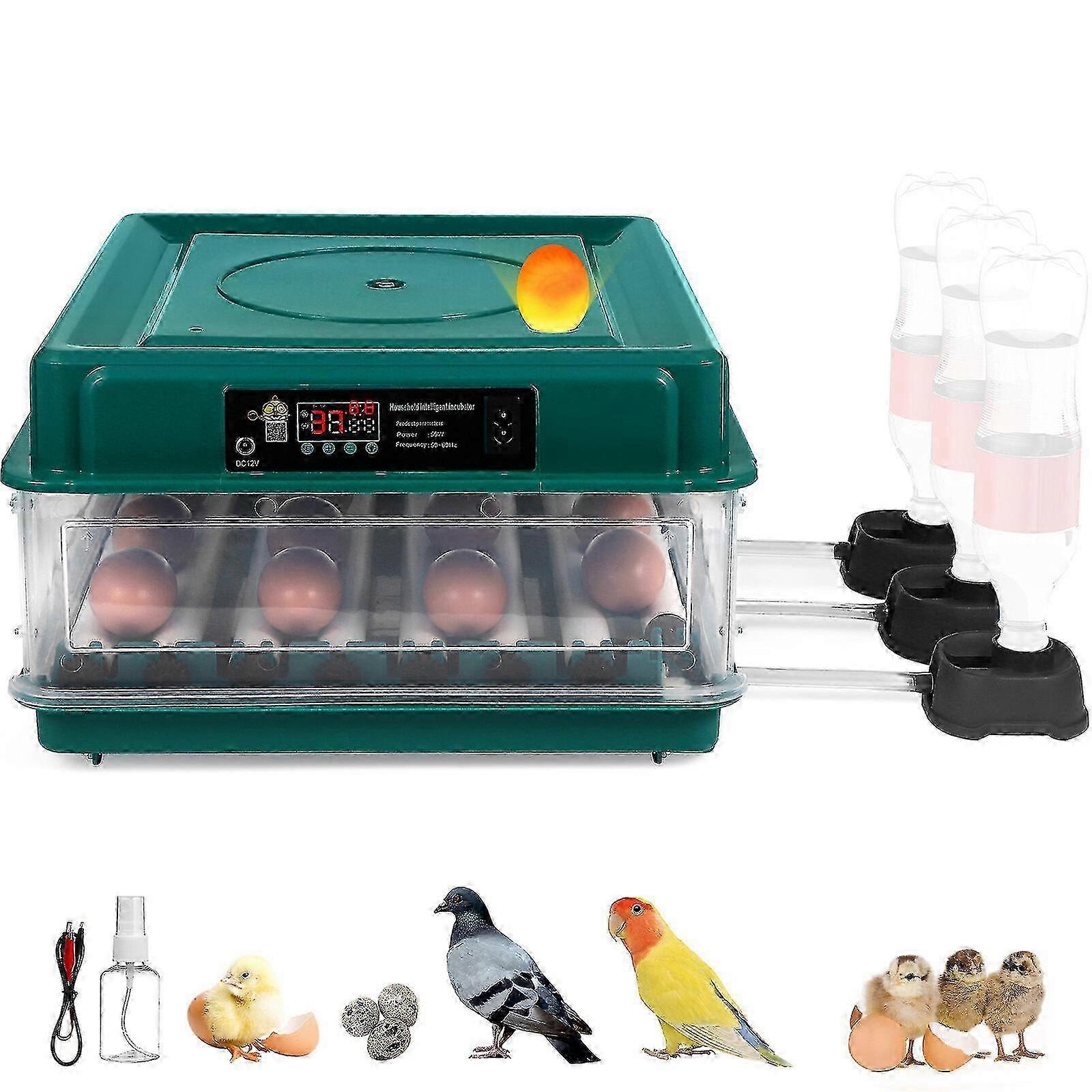 9-Egg Fully Automatic Digital Egg Incubator with Ionic Waterbed Replenishment & Temperature Control for Hatching Eggs