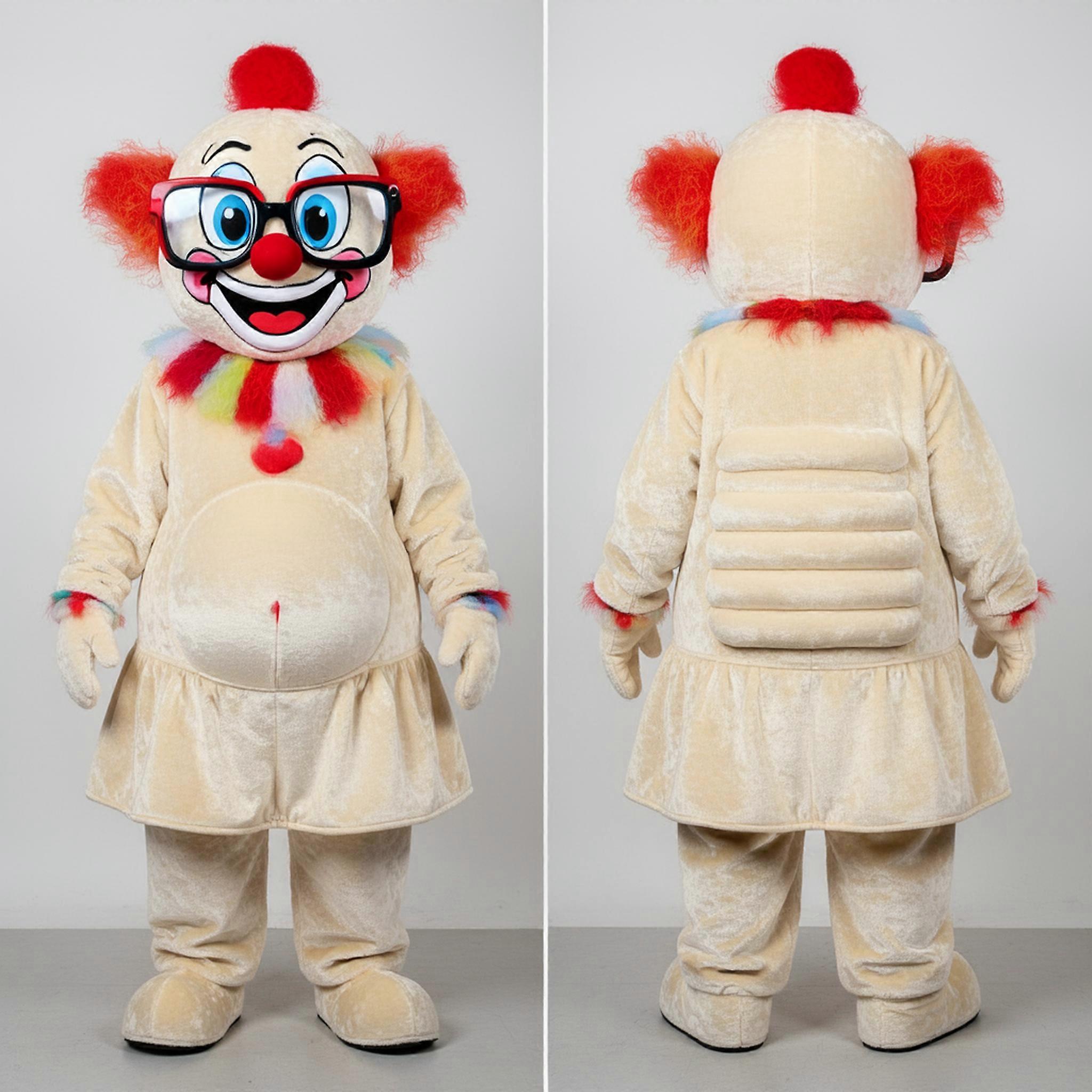 MASTICOT Cream Velvety Clown Mascot