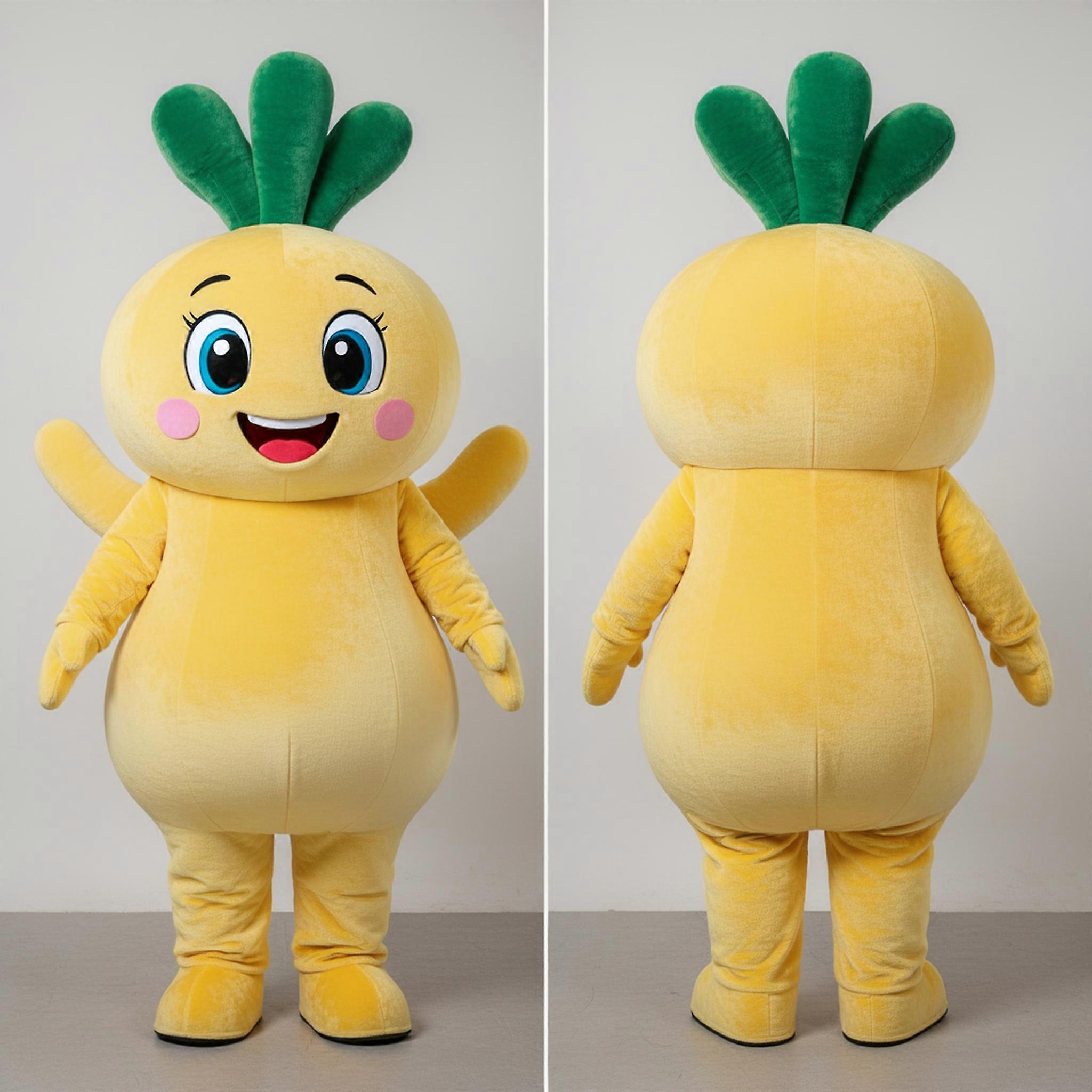 MASTICOT Velvety Yellow Oversized Radish Mascot