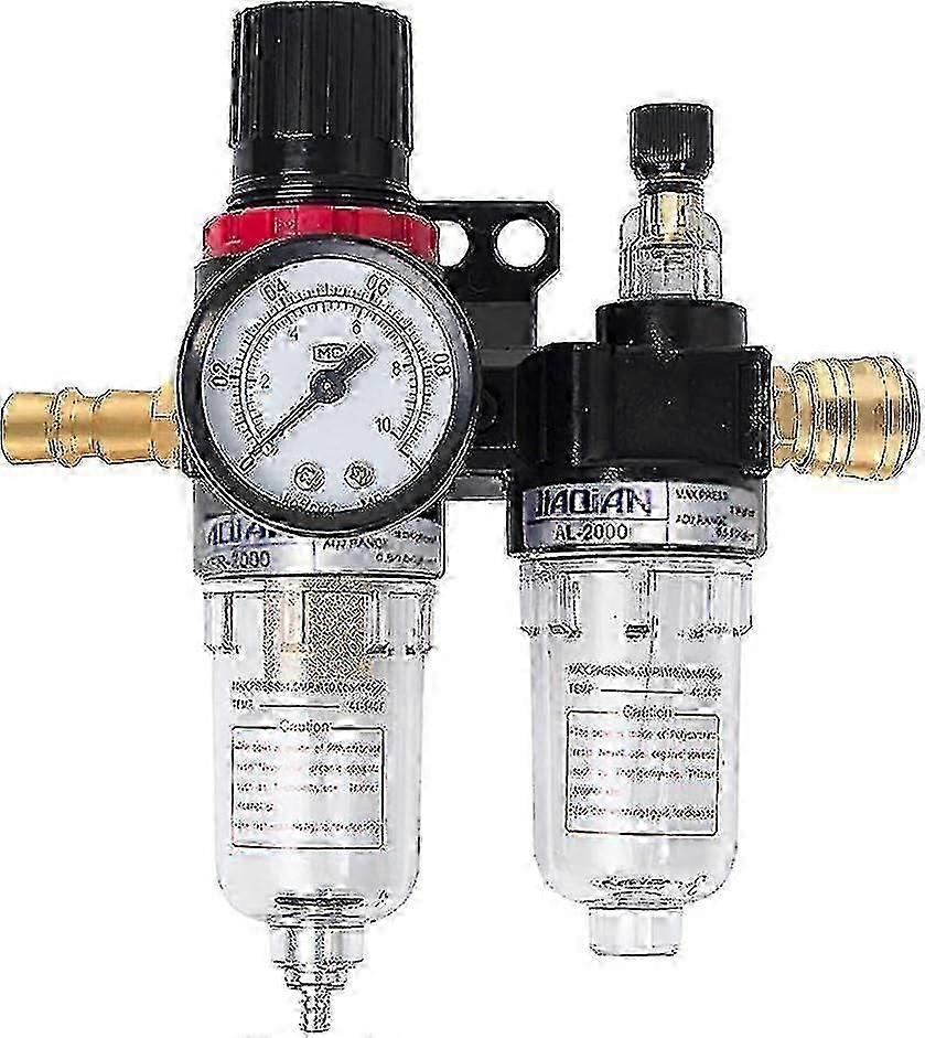 Maintenance Unit for Air Compressor, 1/4 Inch Filter Water Separator and Regulator