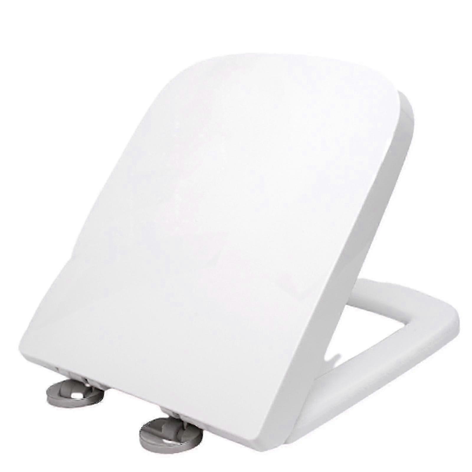 Square hinge for quick release soft close toilet seat
