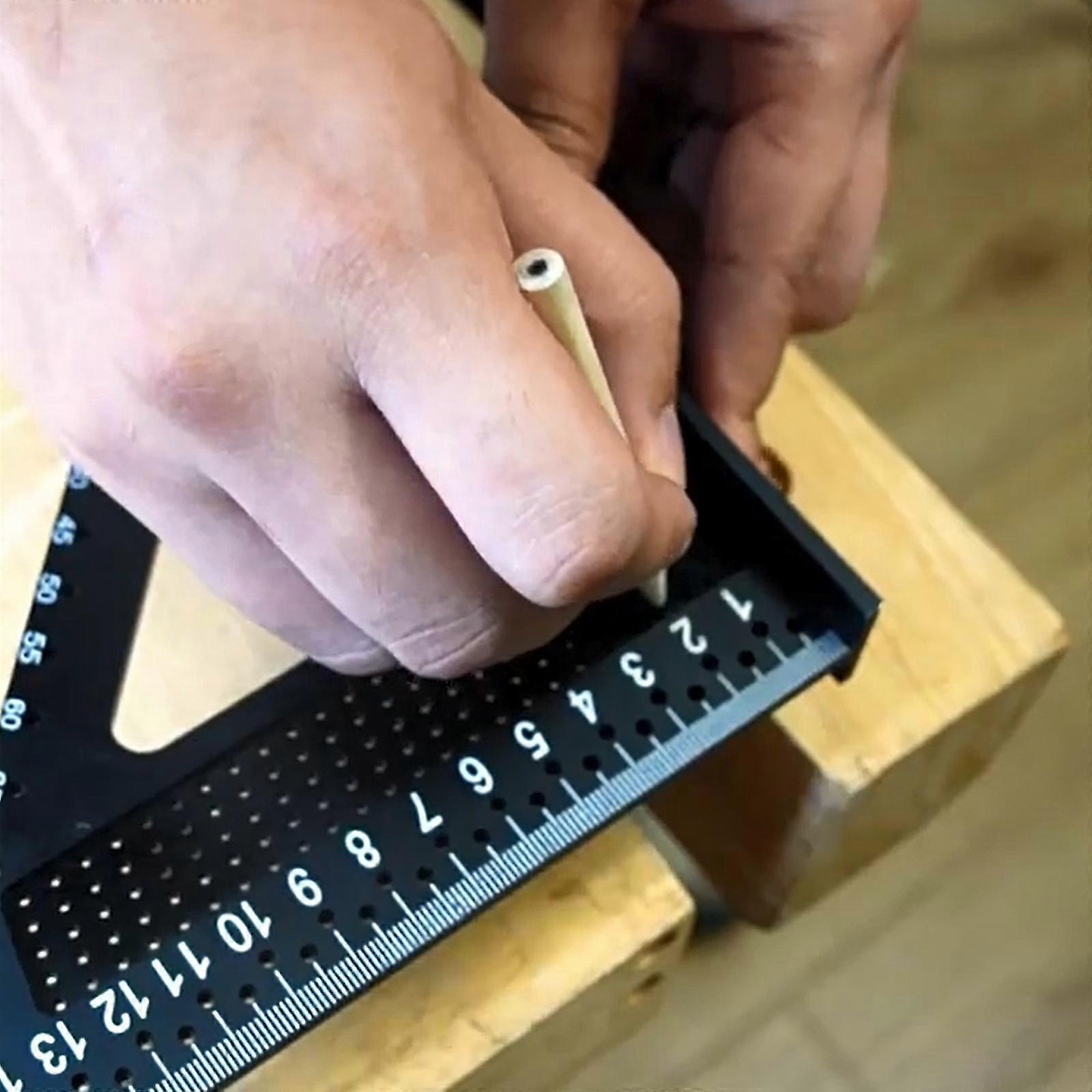 7 inch Metal Triangle Ruler Carpenter Square Multifunctional Carpenter Tool Precision Triangle Square Architect Ruler