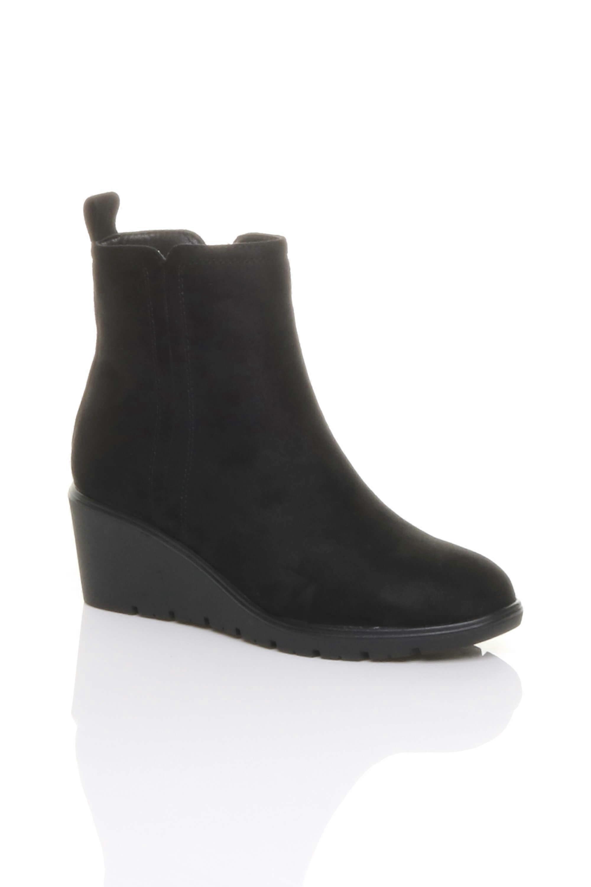Mid Wedge Heel Ankle Boot