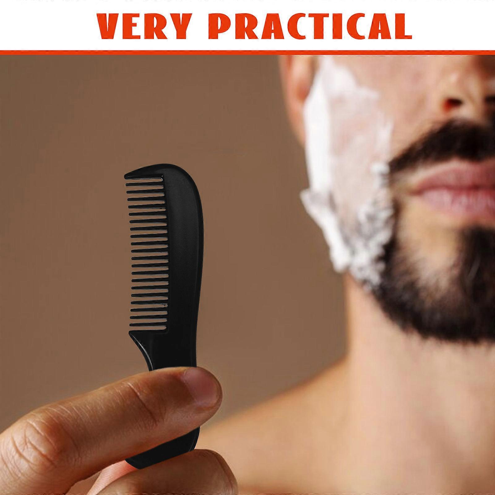 Black Beard Comb Plastic Pocket Comb for Practical Use 20Pcs