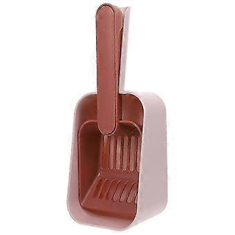 Cat Litter Scoop Professional Pet Poop Filter with Dustpan 1Set Pink