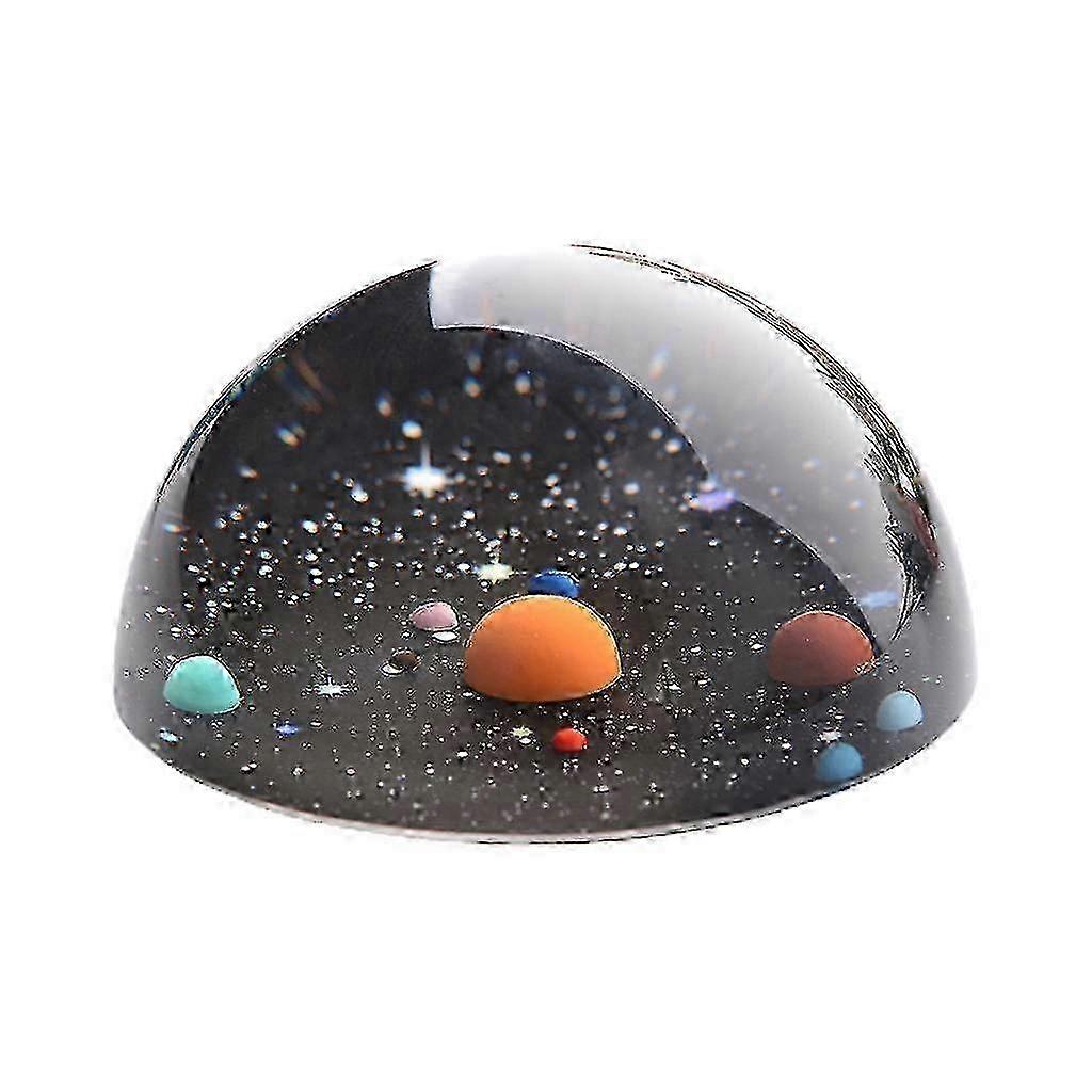 Elegant 8cm Solar System Paperweight