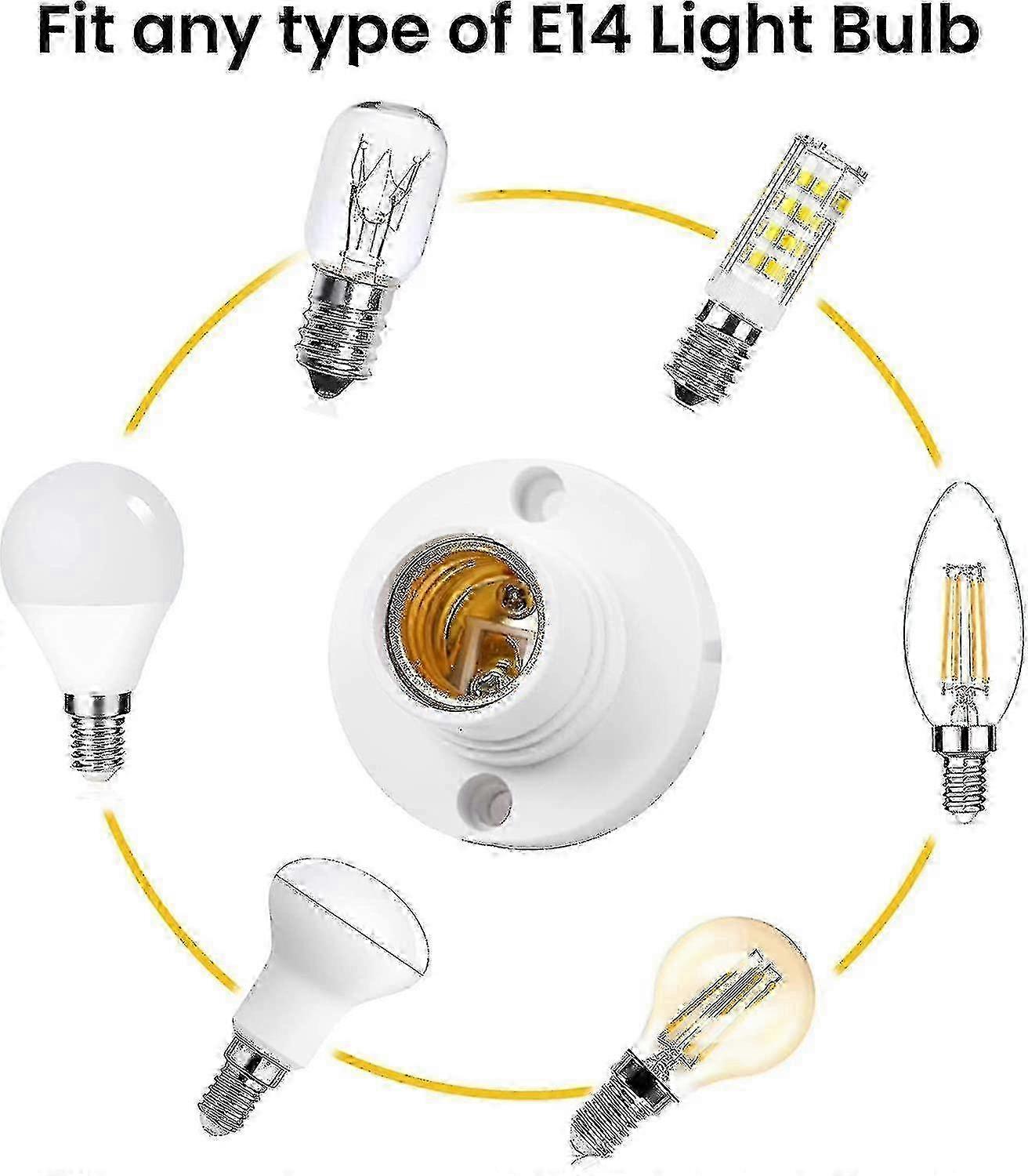 E14 Light Bulb Holder 5Pcs Plastic Edison Screw Ceiling Lamp Socket