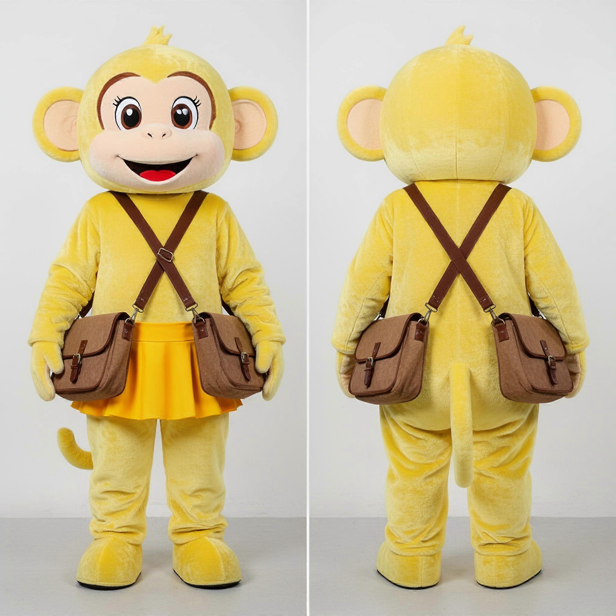 MASTICOT Lemon Yellow Playful Monkey Mascot