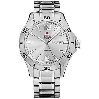 Swiss Military Swiss Quartz Analog Man Watch with SM34029.02 Stainless Steel Bracelet