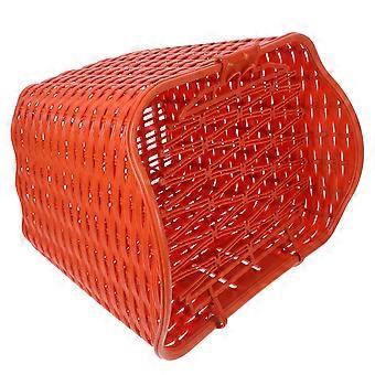 Electric Bike Basket with Lid for Bicycle Use Waterproof Brown
