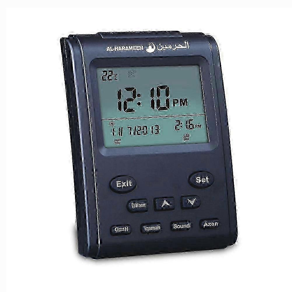 Desk Alarm Clock compatible with Islamic Prayer with Azan Function LCD Display
