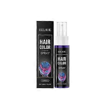 Temporary Purple Hair Spray for Sparse Areas, Natural Shiny Color, Moisturizing and Volume Boosting, 2 Pieces