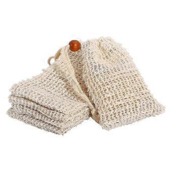 Shower Bath Sisal Soap Bag Natural Sisal Soap Bag Exfoliating Soap Saver Pouch Holder 20pcs