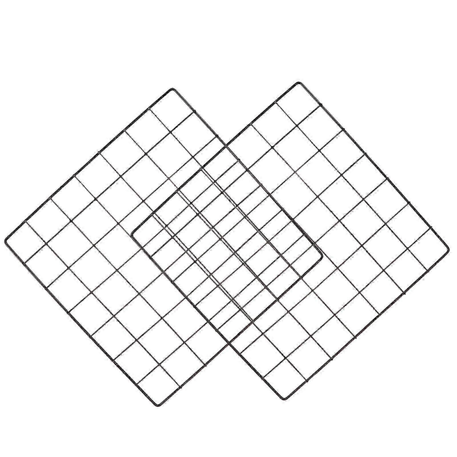 2pcs Square Iron Wall Grid Panels