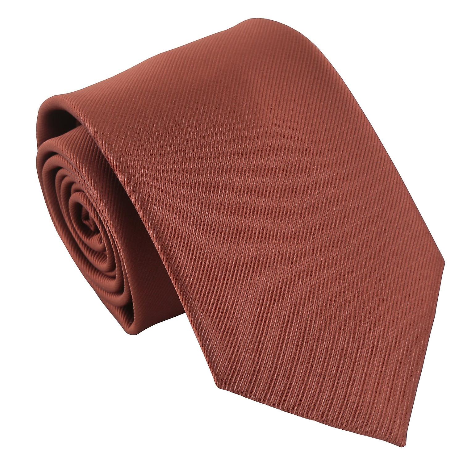 Chocolate Brown Plain Twill Tie
