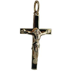 9ct Gold 25x15mm solid block Crucifix Cross