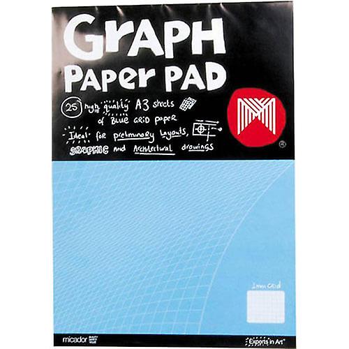 Micador Graph Pad 25 Sheets A3 Ideal For Preliminary Layouts High Quality