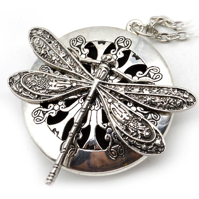1Pc Antique Silver Aromatherapy Diffuser Pendant Necklace